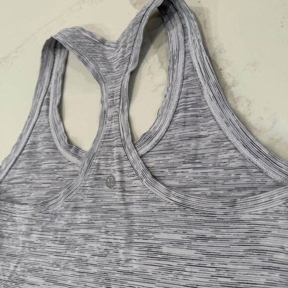 Lululemon Cool Racerback II Wee Are From Space Women's 4 Alpine Ice Grey Workout - Picture 5 of 8
